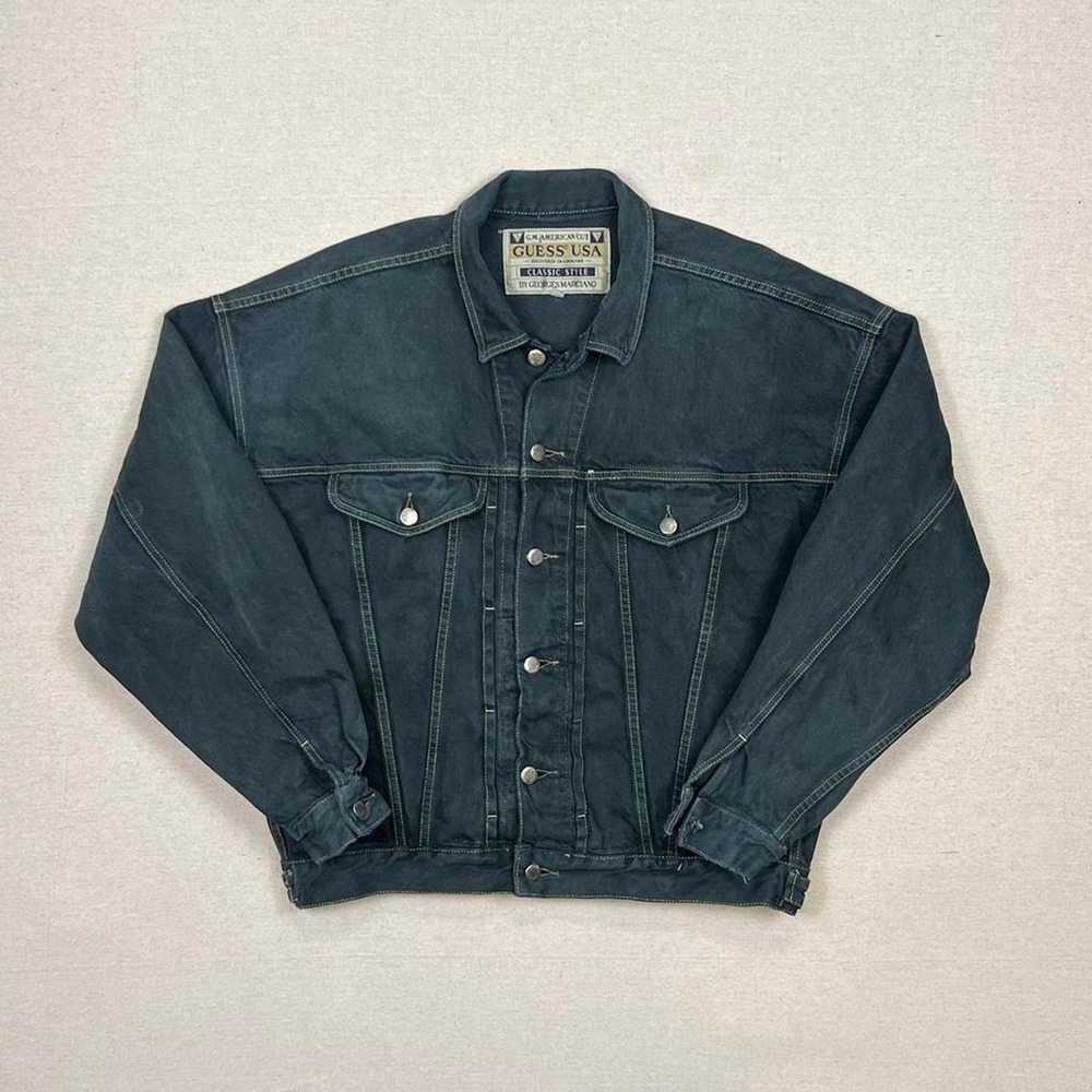 Vintage 90's Guess dark-wash denim jean jacket